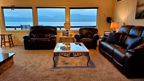 TV, fireplace, DVD player, books