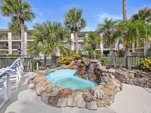 A heated pool - Ocean Villas 116: 3 Bedroom condo in gated complex with beach access (St. Augustine Beach)