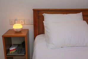 Comfort tweepersoonskamer | Een kluis op de kamer, geluiddichte muren, een strijkplank/strijkijzer