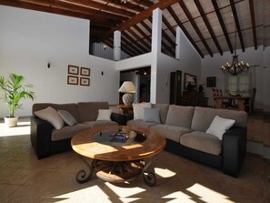 Télévision, cheminée, lecteur de DVD