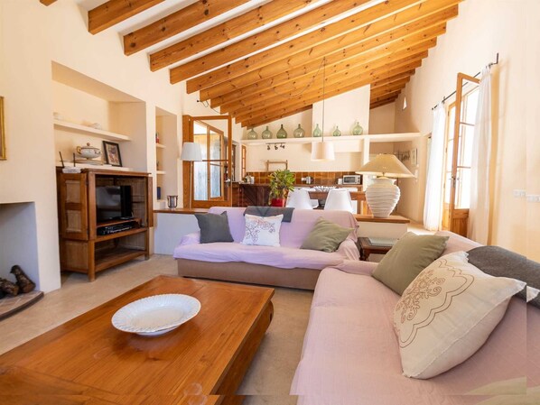 TV, fireplace, ping pong