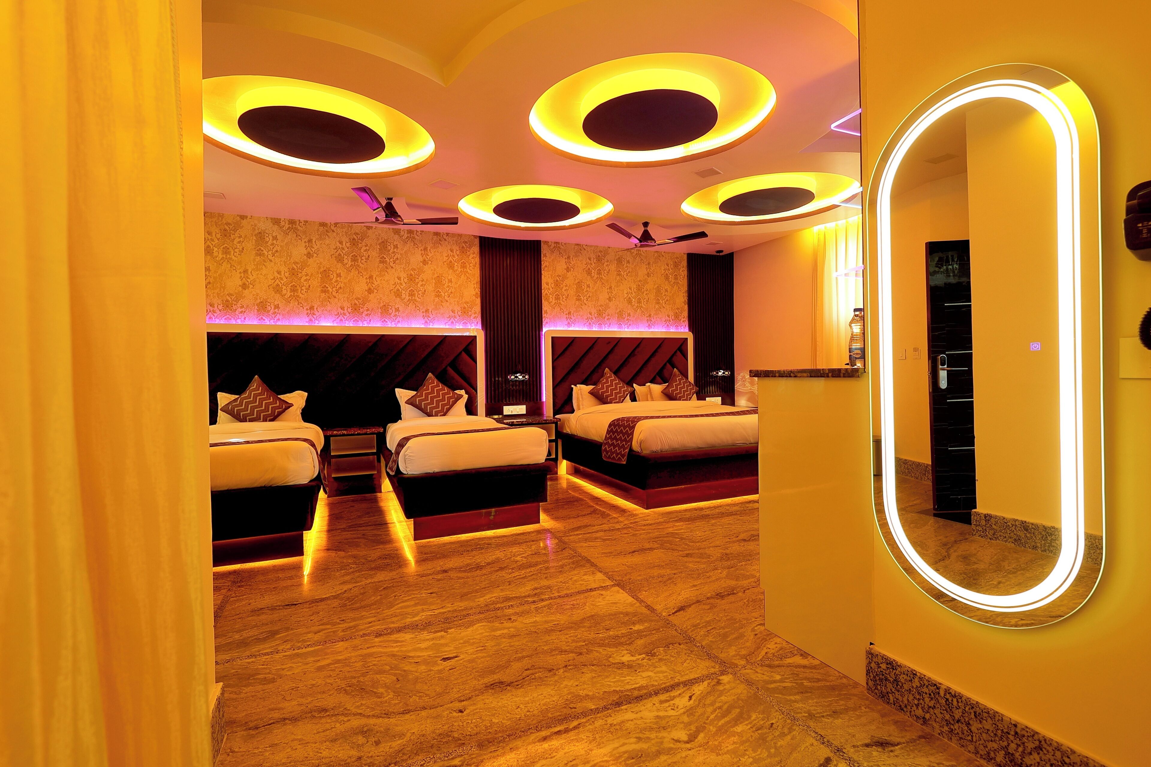 luxury quadruple room | hypo-allergenic bedding, memory-foam beds, in-room safe