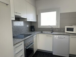 Fridge, microwave, oven, dishwasher - Agi Joan Badosa 2 Apartamento for rent in Roses Girona. (Roses)