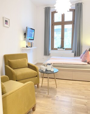 1 makuuhuone, silitysrauta/-lauta, ilmainen Wi-Fi, vuodevaatteet