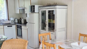 Kaffetrakter/tekoker, kjøleskap, mikrobølgeovn og ovn