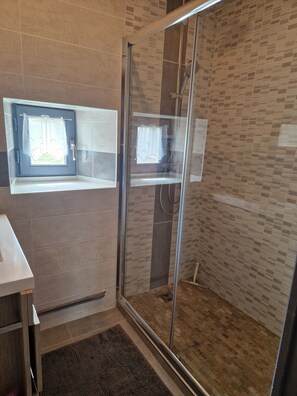 Shower, hair dryer