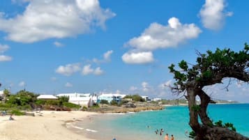 Sun-loungers, beach towels