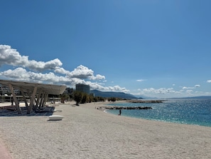 En la playa