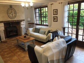 TV, fireplace, video games, ping pong