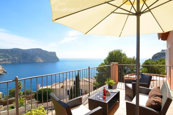 Terrace/patio - Charming Villa With Enchanting Sea Views And Pool Up to 7 Guests (Andratx)