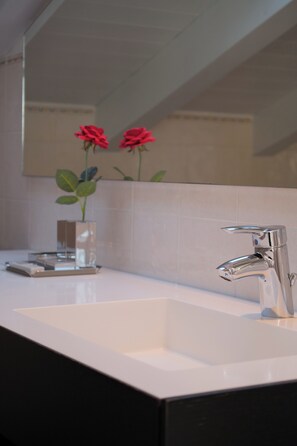 Shower, hair dryer, towels, soap - Casa Marcone charming apartment between the Cinque Terre, Tigullio and Portofino (Deiva Marina)