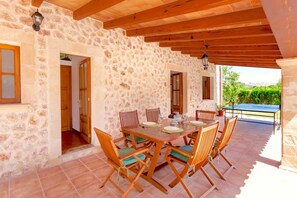 Outdoor dining - Villa Katerina for six people with pool (Pollensa)