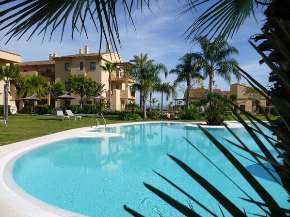 A heated pool