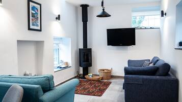 TV connectée, cheminée