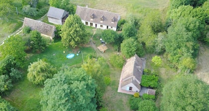 Near the mans, quiet house in farmhouse