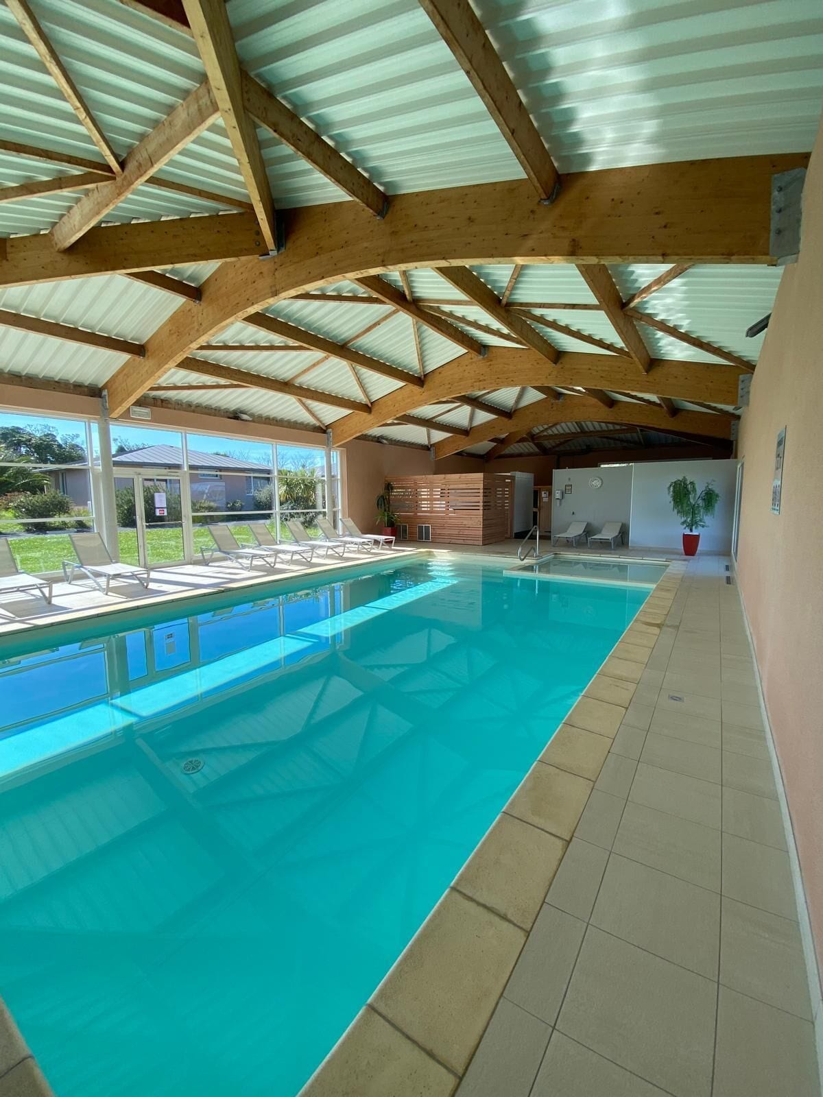 Indoor pool, a heated pool