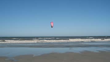 Sun-loungers, beach towels