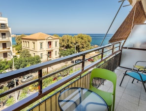 Family Apartment, Sea View | Terrace/patio - Ranias luxurious Apartment with sea view! (Chania)