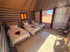 Luxury Triple Room, 1 Bedroom, Private Bathroom, Courtyard View | Exterior - Wadi Rum Classic Camp (Wadi Rum)