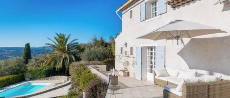 Piscine extérieure, piscine chauffée