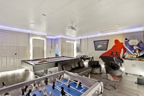 Game room - Magical Villa | 5BR, 5 Bath Sunny Escape w/ Private Pool, Arcade, and Themed Kids' Room Near Disney (Kissimmee)