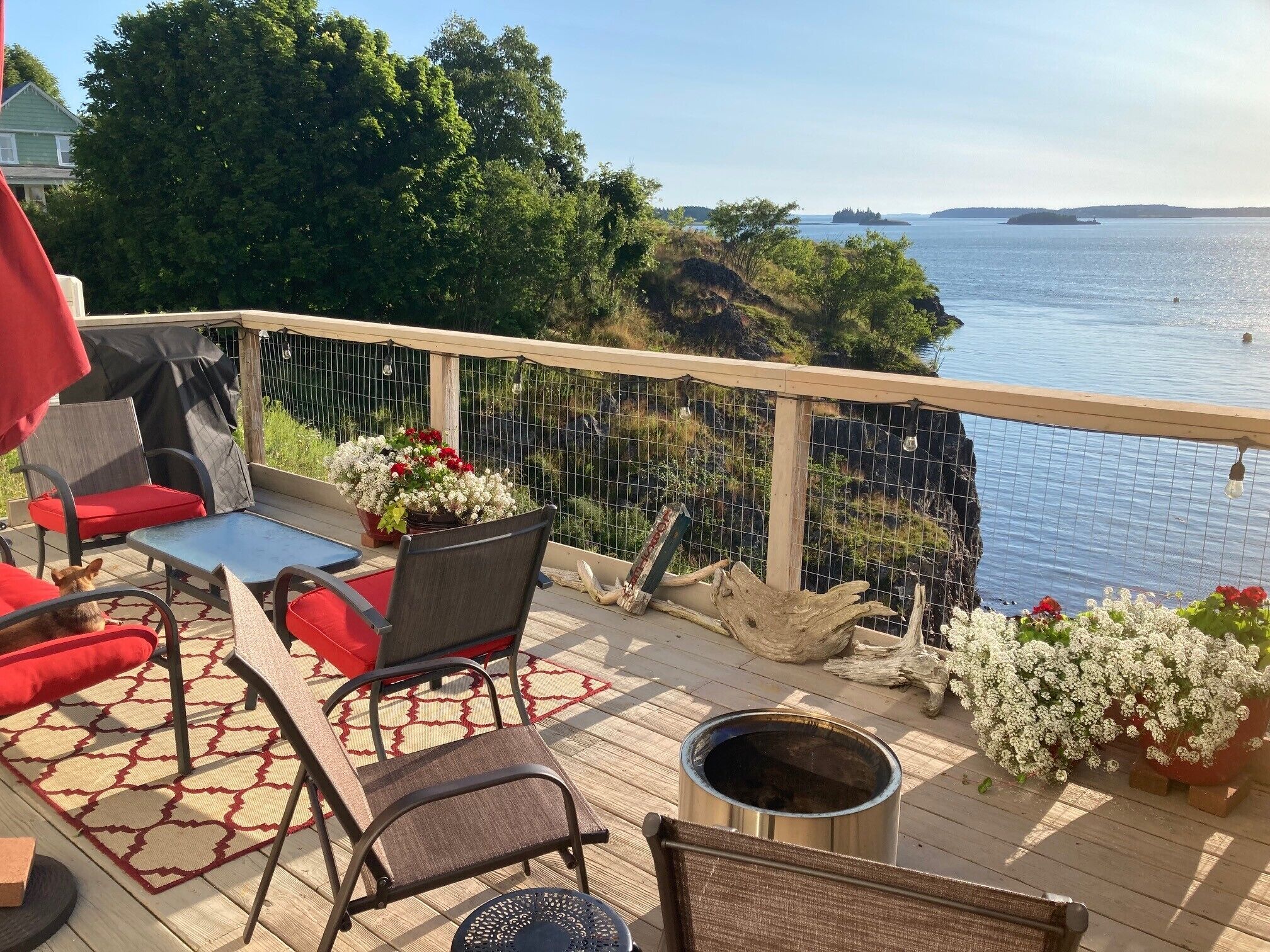 Back deck with million $ view.