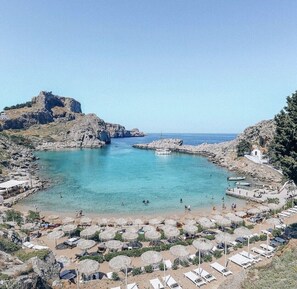 Beach nearby - LOUZOIA BAY VILLA RHODES (Rhodes)