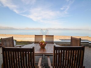 Outdoor dining - Sa Marina 7A, villa direct on the beach (Alcudia - Puerto de Alcudia)