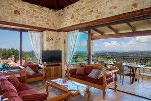 TV connectée, cheminée, lecteur de DVD, chaßne hi-fi