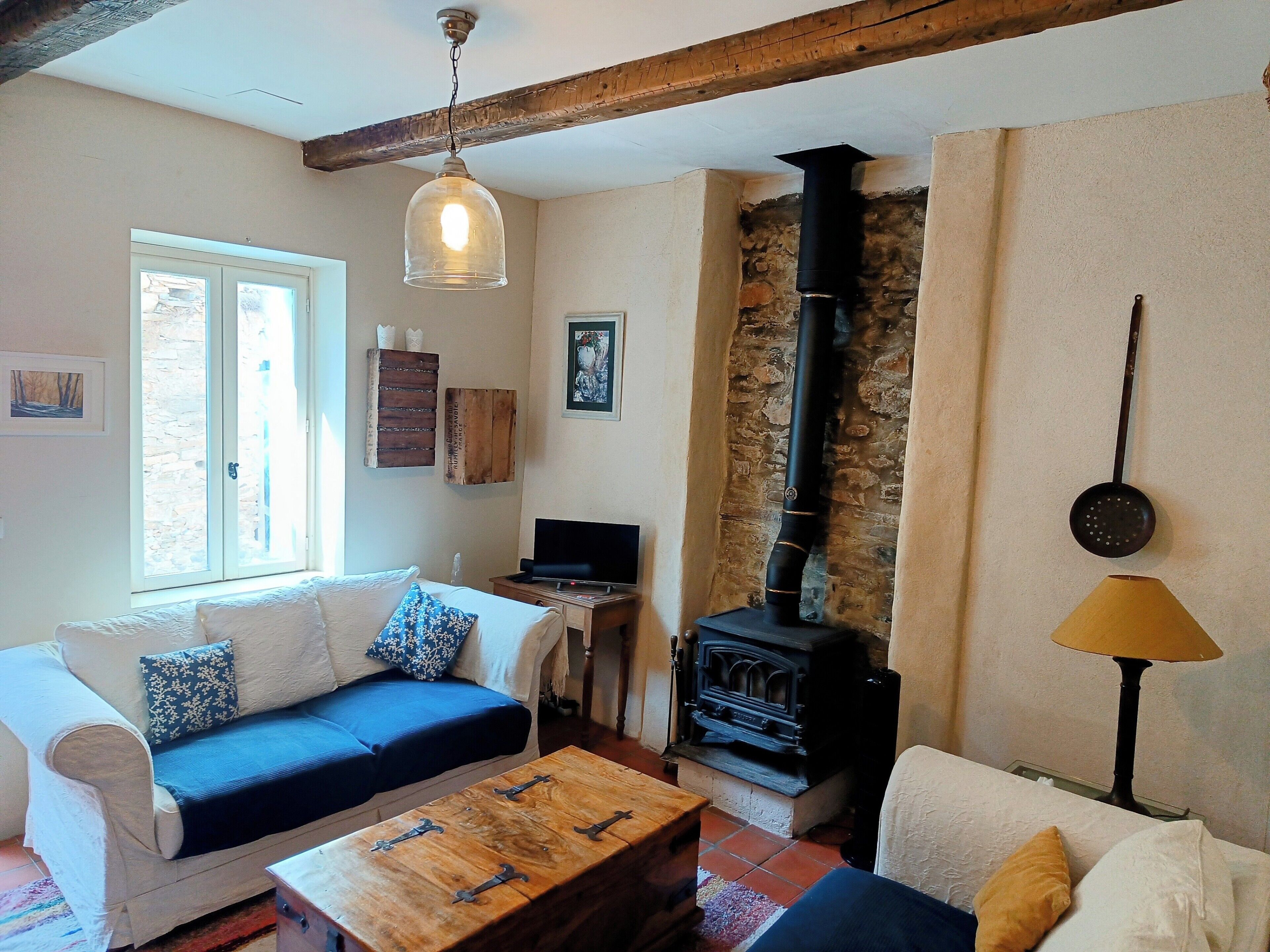 Televisión, reproductor de DVD, libros y videoteca 