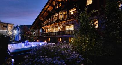 400 m pistes aux portes de Megeve Sauna SPA appart 200m2 chaleureux dans chalet