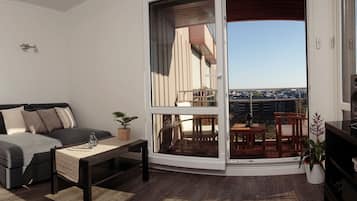 Tv, dvd-spelare och en stereo