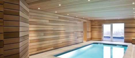 Indoor pool, a heated pool