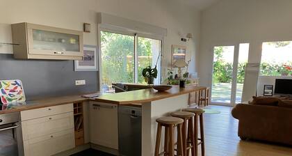 House feet in the sand, nature forest and beach on foot, Saint Palais/mer