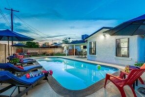 Outdoor pool, a heated pool