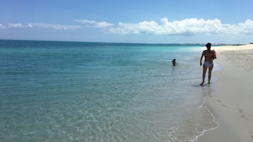 Beach nearby, sun-loungers, beach towels