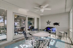 Outdoor dining - Beach Club Villa 12 by Wild Dunes, Oceanfront Condo (Isle of Palms)