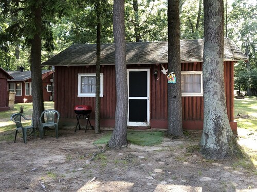 Cozy "Flip Flops" Cabin in the woods with Pentwater Lake frontage and access
