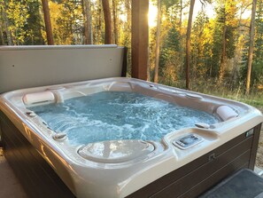 Outdoor spa tub - Luxurious Home,1 acre,6mile-W.Park,Hot tub,33miles-RMNP, 2 Masters, Steam Shower (Fraser)