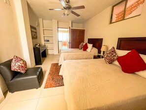 2 bedrooms, in-room safe, iron/ironing board, WiFi