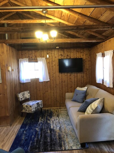 Cozy "Sailing" Cabin in the woods with Pentwater Lake frontage and access