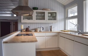 Kühlschrank, Herdplatte, Wasserkocher mit Kaffee-/Teezubehör