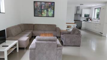 Télévision, cheminée, chaßne hi-fi