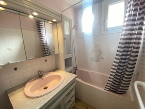 Bathtub, hair dryer
