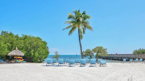 Beach nearby, sun-loungers, beach towels