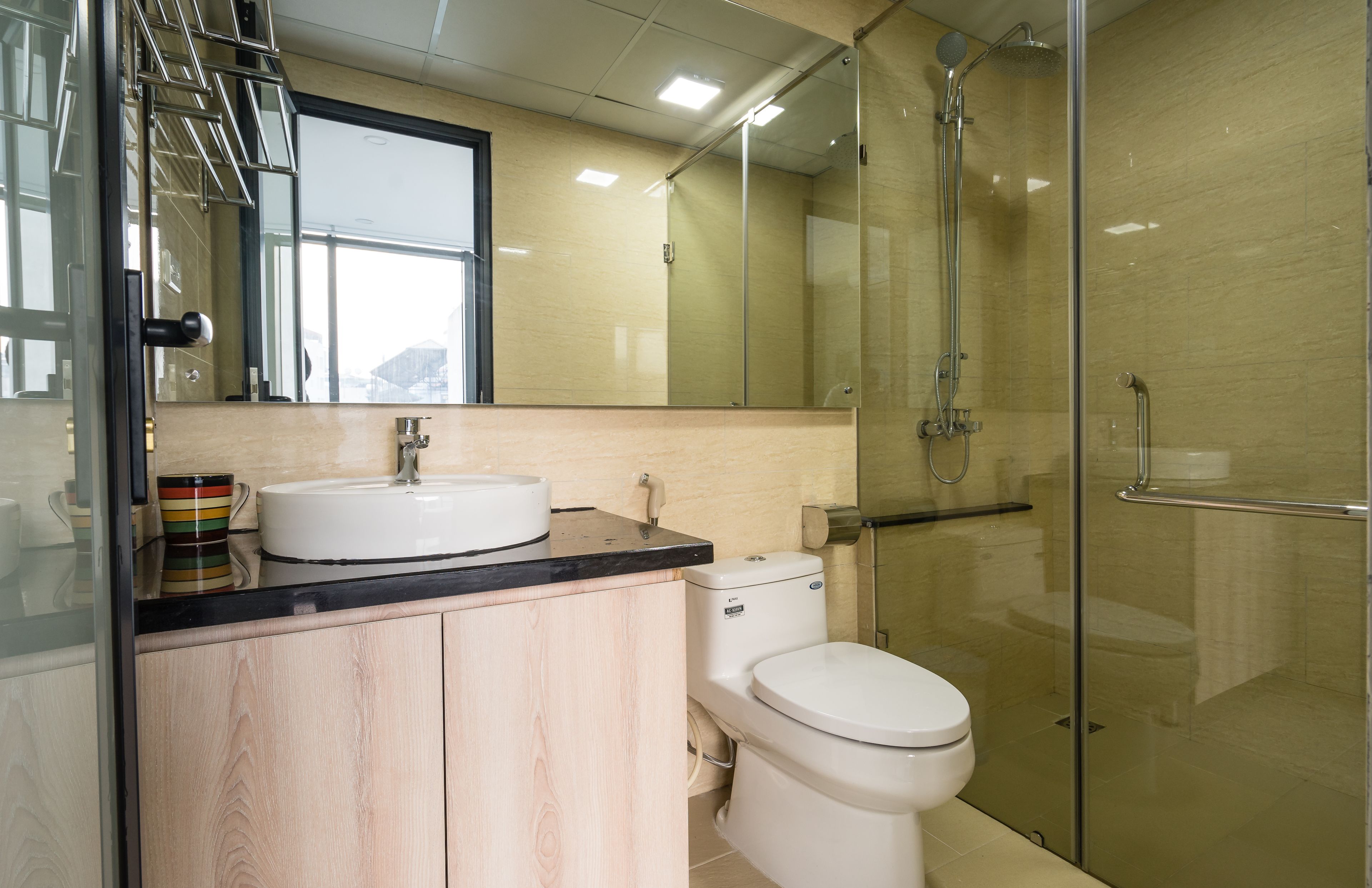 comfort room | bathroom | slippers, towels