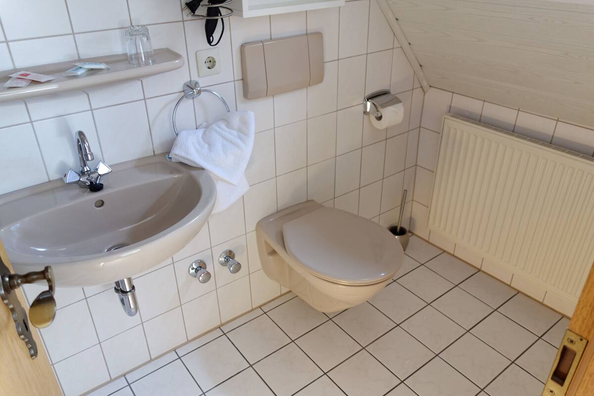 standard double room, ensuite | bathroom | shower, free toiletries, hair dryer, towels