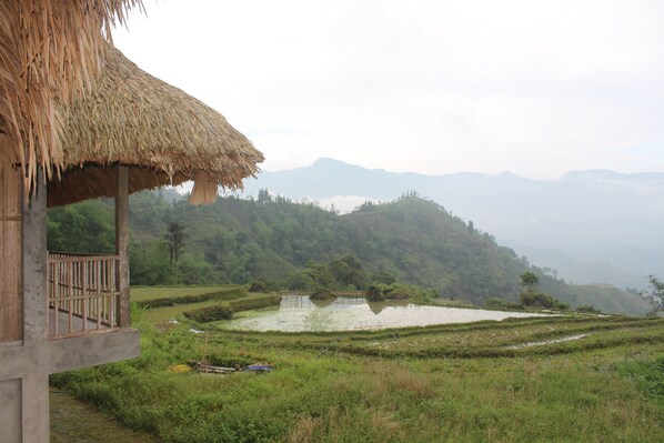 Vue depuis lâhĂ©bergement