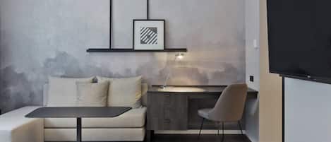 Superior studio, 1 kingsize bed met slaapbank, uitzicht op de stad | Hypoallergeen beddengoed, een kluis op de kamer