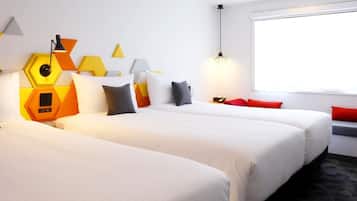 Down comforters, in-room safe, blackout drapes, iron/ironing board